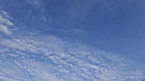 Clear Blue Sky with Soft White Clouds Background, Blue Sky with White Cloud Stock Photos
