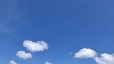 Clear Blue Sky with Soft White Clouds Background, Blue Sky with White Cloud Stock Photos