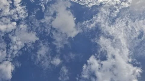 Clear Blue Sky with Soft White Clouds Background, Blue Sky with White Cloud Stock Photos