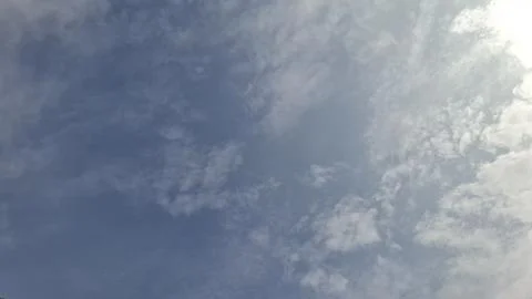 Clear Blue Sky with Soft White Clouds Background, Blue Sky with White Cloud Stock Photos