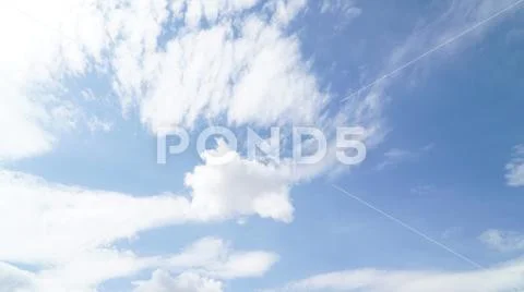 Clear blue sky with some cloud Stock Photos