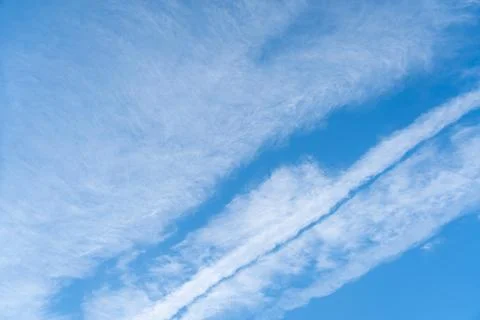 Clear blue sky with white cloud background 스톡 사진