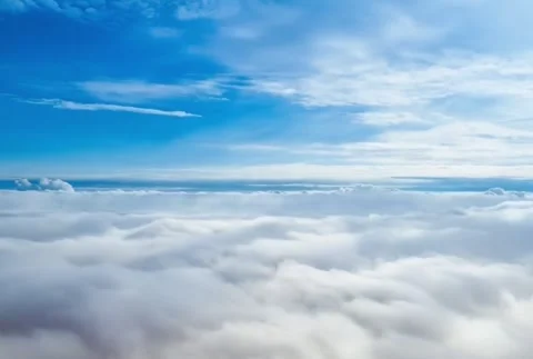 Clear Blue Sky with White Clouds Stock Footage 307135534