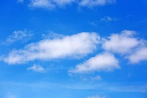 Clear blue sky with white clouds. 스톡 사진