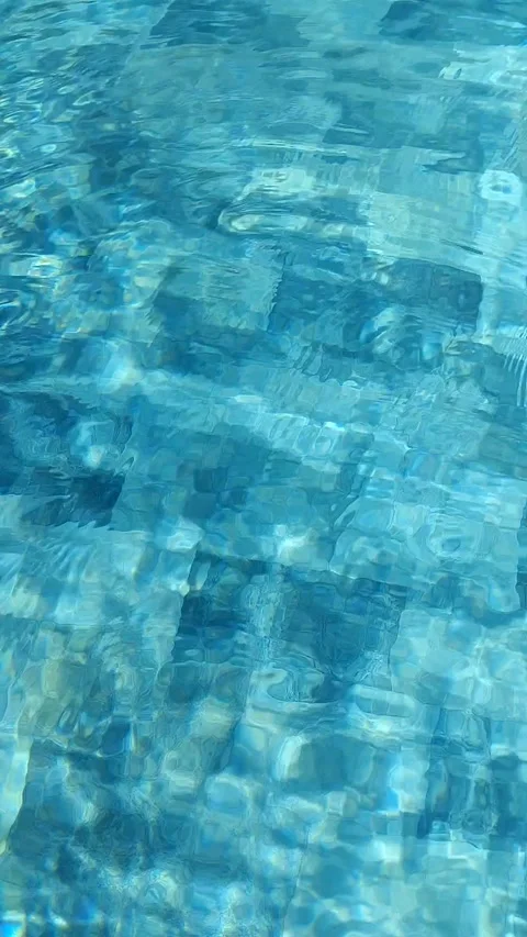 Clear blue swimming pool water ripples texture background Stock-Footage 344453428