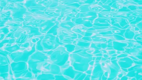 Clear Blue Turquoise Water Surface Shimmering in Sun on Sunny Day, Slow Motion.  Stock Footage 299695857