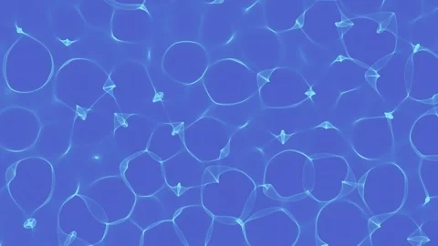 Clear blue water bubbles gently rise upward Stock Footage 345448650