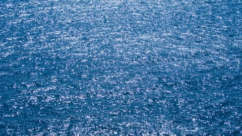 Clear Blue water of the Oceans Hypnotically soothing texture. Waves Stock Footage 125821859