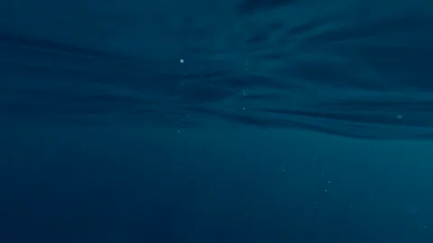 Clear blue water surface of Red Sea in Sinai Peninsula. Calm ocean waves ripple Video stock 330326166