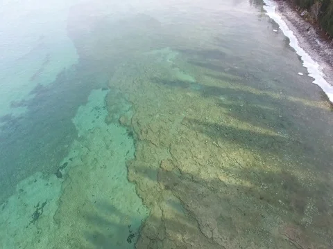Clear Blue Winter Water Stock Footage 71285899