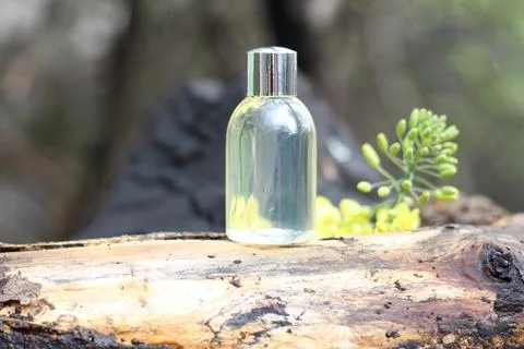 Clear bottle container with copy space for your brand Stock Photos