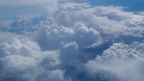Clear bright blue skyline spring sunlight climate background Vídeo Stock 337873200