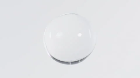 Clear Bubble Breathing Seamless Loop - Transparent Sphere on White Background 스톡 동영상 340407500