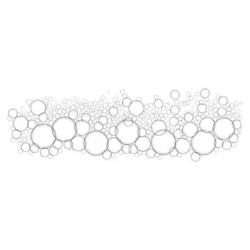 Clear bubbles icon, realistic style 스톡 일러스트