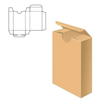 Clear Carton Box Stock Illustration