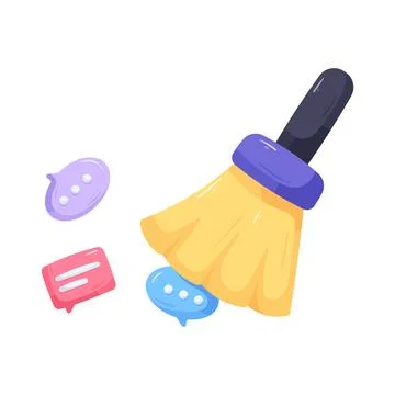 Clear chat Stock Illustration