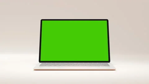 Clear Chromakey 3d Computer for Business Blog or Gaming App Video Close Up 4k Stock Footage 132702737