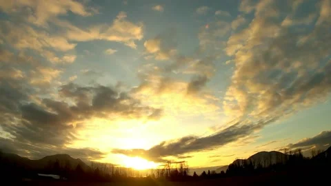 Clear Cirrus Sunset Sublimation Stock Footage 145382807