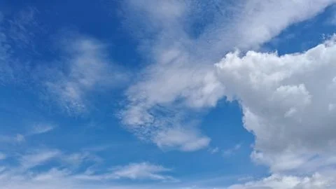 Clear cloud in blue sky. Summer sky cloud for background,negative space Stock Photos