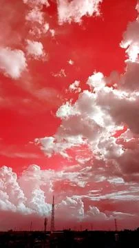 Clear clouds (editing process) Stock Photos