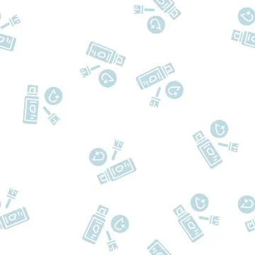 Clear coating glyph seamless pattern Stock Illustration