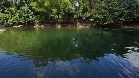 Clear crystal water stream scenery background. Stock Footage 103554338
