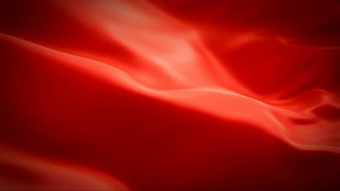 Clear Dark Red Color Flag Waving in The Wind. 4K High Resolution Full HD. Stock Footage 128190629