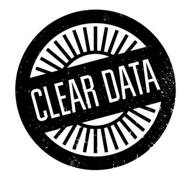 Clear Data rubber stamp Stock Illustration