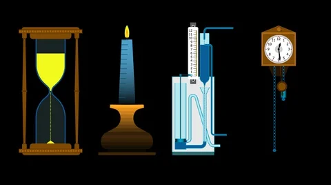 A clear demonstration of the principle of chronometers of different times from Stock Footage 127843699