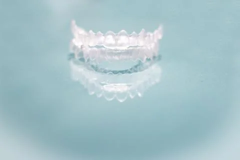 Clear denture to align teeth Stock Photos