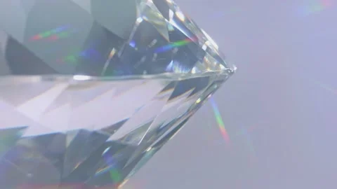 Clear diamond shine on white background Video stock 154147701
