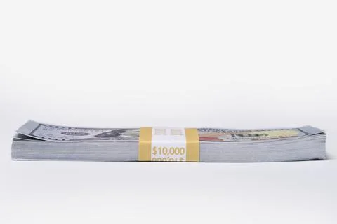 Clear Dollar Banknote pattern, One hundred dollar border with empty middle area Foto stock