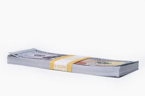 Clear Dollar Banknote pattern, One hundred dollar border with empty middle area Stock Photos