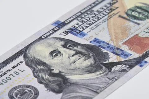 Clear Dollar Banknote pattern, One hundred dollar border with empty middle area Foto stock