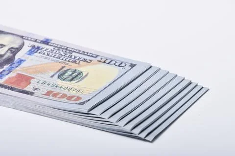 Clear Dollar Banknote pattern, One hundred dollar border with empty middle area Stock Photos