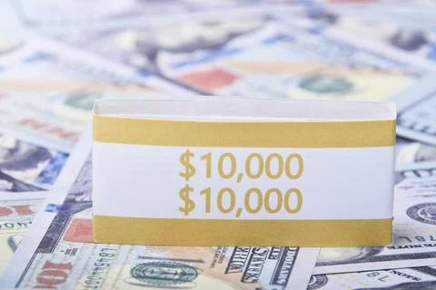 Clear Dollar Banknote pattern, One hundred dollar border with empty middle area Stock Photos