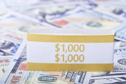 Clear Dollar Banknote pattern, One hundred dollar border with empty middle area Stock Photos