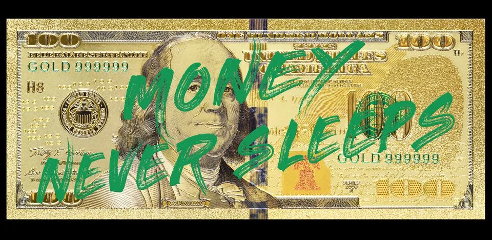 Clear Dollar Banknote pattern, One hundred dollar border with empty middle area Stock Photos