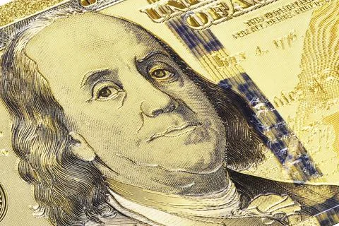 Clear Dollar Banknote pattern, One hundred dollar border with empty middle area Foto stock