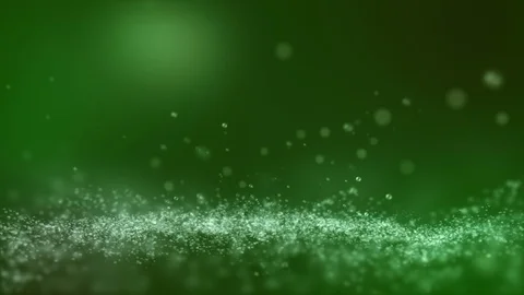 Clear drop water background, a drop of water float and fly in green. Stock Footage 86817228