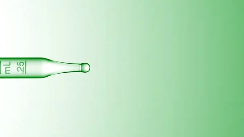 Clear drops are dripped from graduated lab dropper Stock Footage 167162803