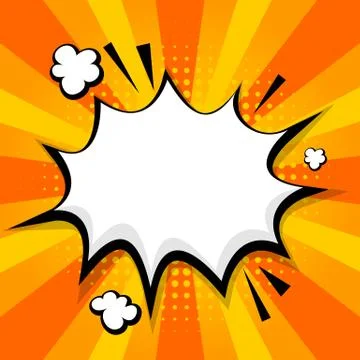 Clear empty boom comic speech bubble Stock Illustration