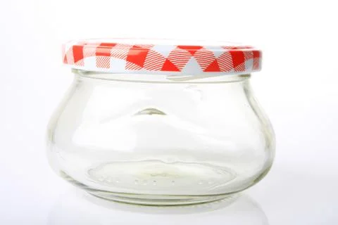 Clear empty jar Stock Photos