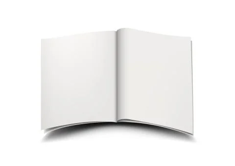 Clear Empty Opened Book With Copy Space Template Illustrazione stock