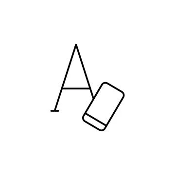 Clear, erase, text, formatting icon. Element of text and sign for mobile conc Stock Illustration