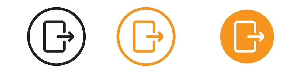 Clear Exit Icon for Navigation and Interface Design Essential for Represent.. Illustrazione stock
