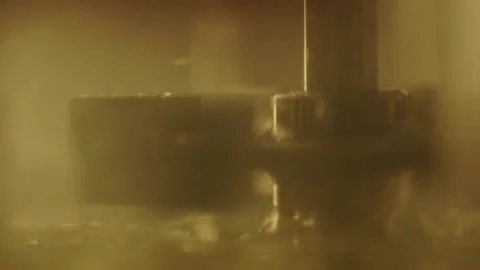 Clear fluid with bubbles is beeing mixed in medical laboratory, pharmacy concept Stock-Footage 153475730