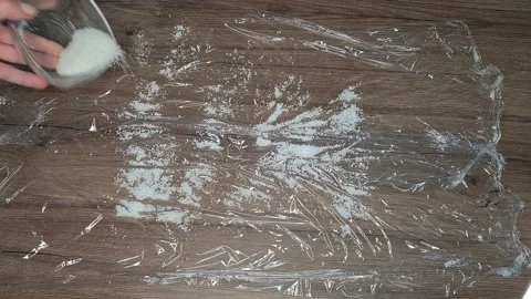 Clear food wrap Video stock 171770191