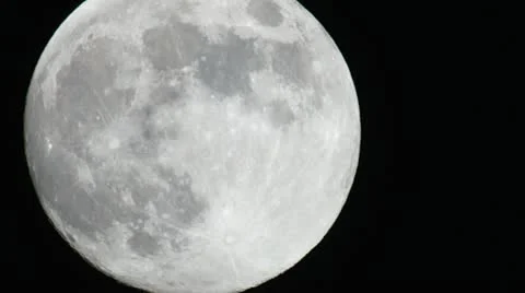 Clear Full Moon Stock Footage 12416377