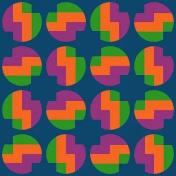 Clear geometric forms. Abstract vector seamless pattern. Stock Illustration